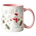 thumbnail image 1 of Christmas Ceramic Mugs Cute Xmas Coffee Cups with Santa Claus Reindeer Snowman Sleigh Handle Holiday Mug for Hot Beverages, 1 of 7