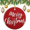 thumbnail image 1 of Christmas Ceramic Ornament Merry Christmas Customized Round Ceramic Ornament Rustic Country Holiday Ceramic Elegant Hanging Christmas Tree Decorations Xmas Gift, 1 of 5