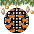thumbnail image 1 of Christmas Ceramic Ornament Pumpkin Buffalo Plaid Keepsake Ceramic Ornament Happy Halloween Ornament for Christmas Tree Xmas Gift, 1 of 8