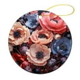 thumbnail image 1 of Christmas Ceramic Ornament Red Poppy Flower Christmas Bauble Pink And Purple Poppies Christmas Tree Decoration Indoor Outdoor Yard for Woman Friend Birthday, 1 of 8
