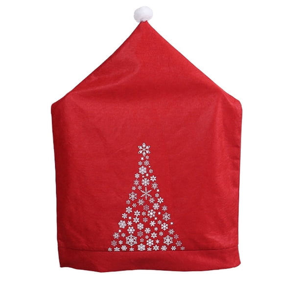 Christmas Chair Cover Dinner Table Decoration Snowman Tree Elk Chair Back Covers Protector 2024 New Year Holiday Decor