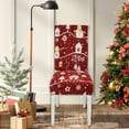 thumbnail image 1 of Christmas Chair Covers, Christmas Chair Covers Stretch, Protective Stretch Chair Covers for Christmas Dining Room Decor, Red Polyester Dustproof Washable Elastic Spandex Chair Slipcovers for Party, 1 of 7