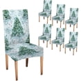 thumbnail image 1 of Christmas Chair Covers Dining Room Chair Covers Set of 6,Tree with Decoration Dining Chair Covers Set of 6,Removable Washable Parson Chair Covers for Dining Room,Living Room,Kitchen, 1 of 5