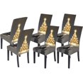 thumbnail image 1 of Christmas Chair Covers for Dining Room Printed Chair Covers Christmas Decor Stretch Removable Chair Covers Non Slip Washable Furniture Protector for Kitchen (6, Grey), 1 of 4