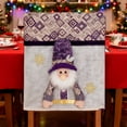 thumbnail image 1 of Christmas Chair Covers Purple Snowman Elk Stereoscopic Holiday Seat Cover for Dining Room Kitchen Chairs Festive Table Setting Protection Washable Home Decoration, 1 of 6
