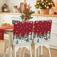 thumbnail image 1 of Christmas Chair Covers Set of 1 Snowman Christmas Tree Forest Winter Snow Red Chair Back Covers Stretch Removable Washable Slipcovers Protector for Dining Room Kitchen Party Decor, 1 of 5
