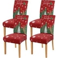 thumbnail image 1 of Christmas Chair Covers Set of 4,Xmas Tree Dining Chair Slipcovers,Elastic Removable Washable Dining Parsons Chair Protectors,Christmas Decor for Home Red, 1 of 6