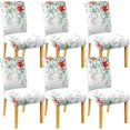 thumbnail image 1 of Christmas Chair Covers Set of 6, Winter Festive Pastel Color Chairs Slipcover for Dining Room, Removable Washable Breathable Cover in The Kitchen Restaurant Holiday Decor, 1 of 6