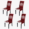 thumbnail image 1 of Christmas Chair Covers Set of 4 Stretch Dining Room Chair Covers, Washable Protector Cover Seat Slipcover, Merry Christmas Tree - 4Pack, 1 of 6