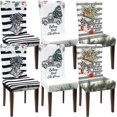 thumbnail image 1 of Christmas Chair Covers Set of 6 Christmas Dining Protector Xmas Tree Truck Bell Slipcovers Removable Washable for Dining Hotel Party Wedding, 1 of 6