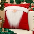 thumbnail image 1 of Christmas Chair Pillow - Red Doll Decor with Polyester Fleece for Sofa/Shelf (17.7in Square), 1 of 7