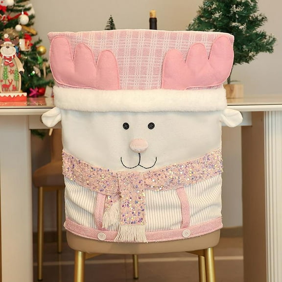 Christmas Chair Set Chair Set Santa Claus Doll Chair Cover Restaurant Home Decoration, for Festival Party Nativity Scene Decorations Themed Ornaments, for Holiday Vision Decor Themed Decorative