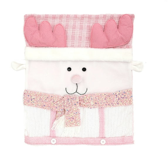 Christmas Chair Set, Santa Claus Chair Cover, Christmas Chair Decoration for Home and Restaurant, High Elastic Polyester Fabric, Soft Cute Doll Design, Easy to Install, Durable and Stretchable