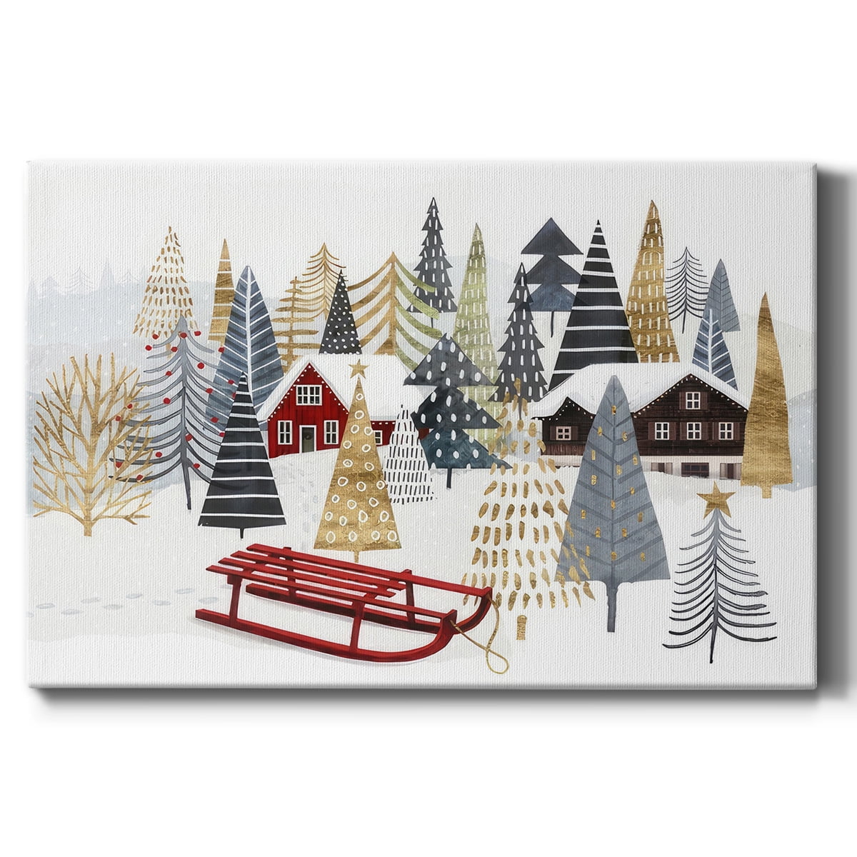 Christmas Chalet Collection A- Gallery Wrapped Canvas