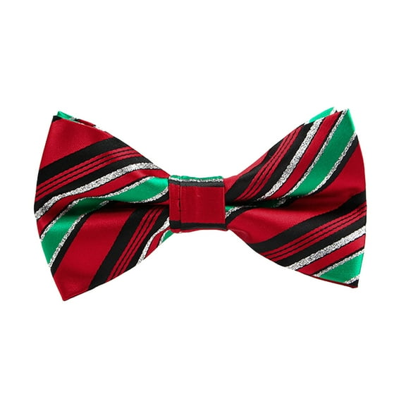 Christmas Charmer: Men's Polyester Silk Jacquard Bow Tie Festive Casual Knot for The Holiday Season