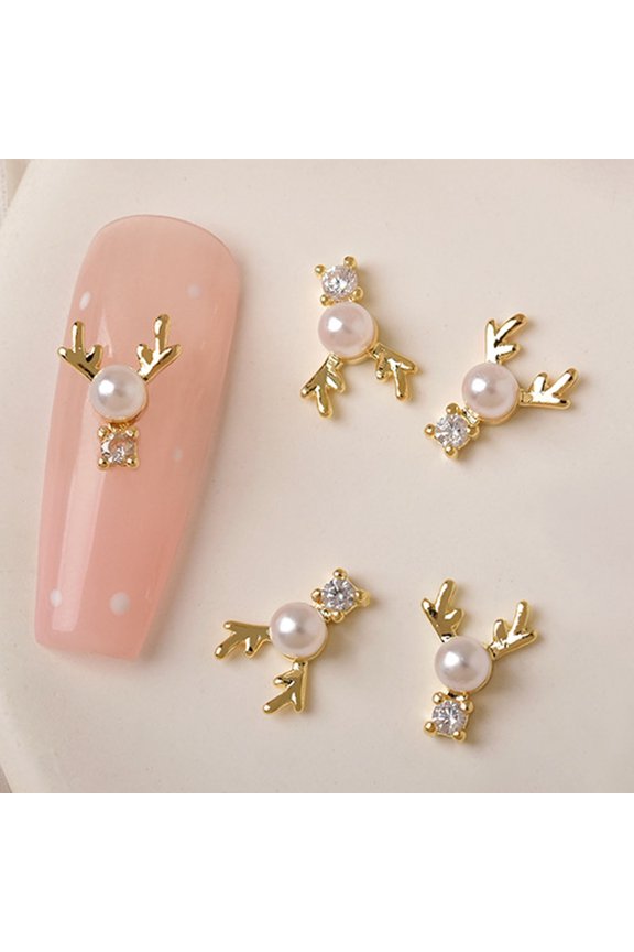 Christmas Charms Art Decoration Snowflake Reindeer Christmas Tree Socks Rhinestones Metal Studs