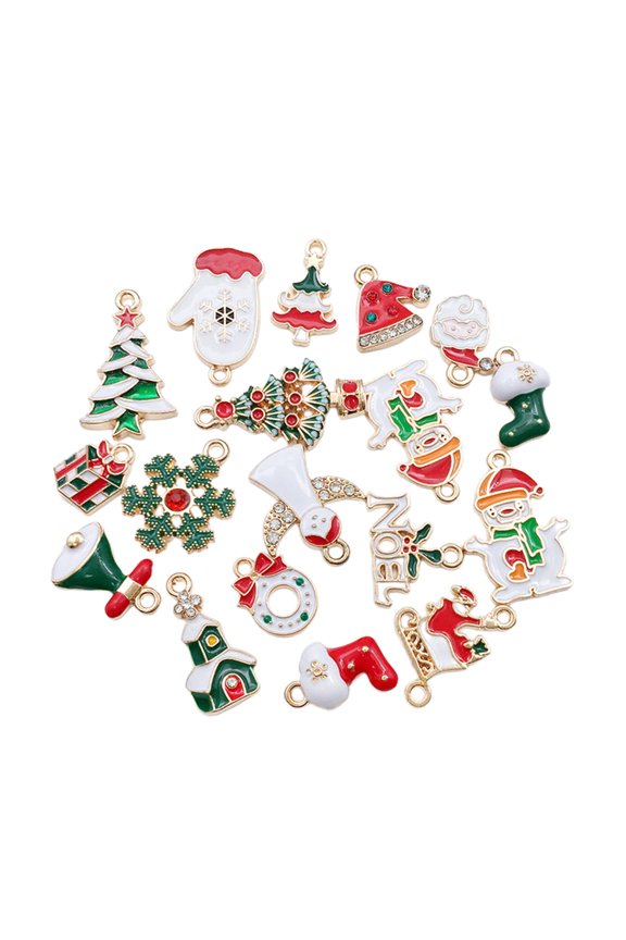 Christmas Charms Pendants Jewelry Making Charms Pendant for Necklace Earring Making Cristmas Stocking Stuffer