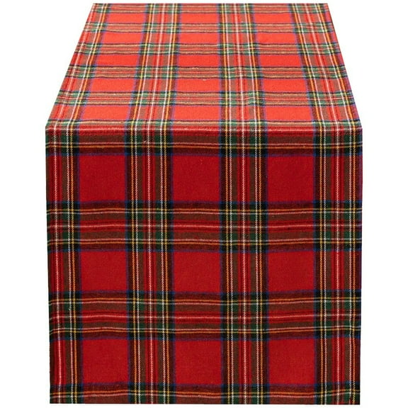 Christmas Check Table Runner Red Checkered Tablecover Family Dinner Plaid Tablecloth Farmhouse Gingham Home Decoration