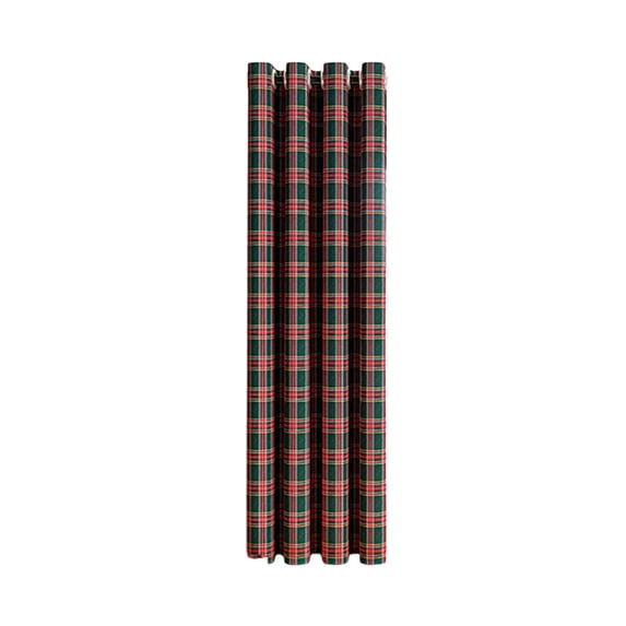Christmas Checkered Blackout Curtains, Stylish Plaid Pattern Window Curtain with Rod Pocket for Bedroom Living Room Kitchen, 1 Panel