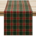 thumbnail image 1 of Christmas Checkered Tartan Table Runner - Green Buffalo Plaid Xmas Stain Resistant Washable Table Decoration for Dining/Parties/Holiday Decor, 13 x 36 Inch, 1 of 6