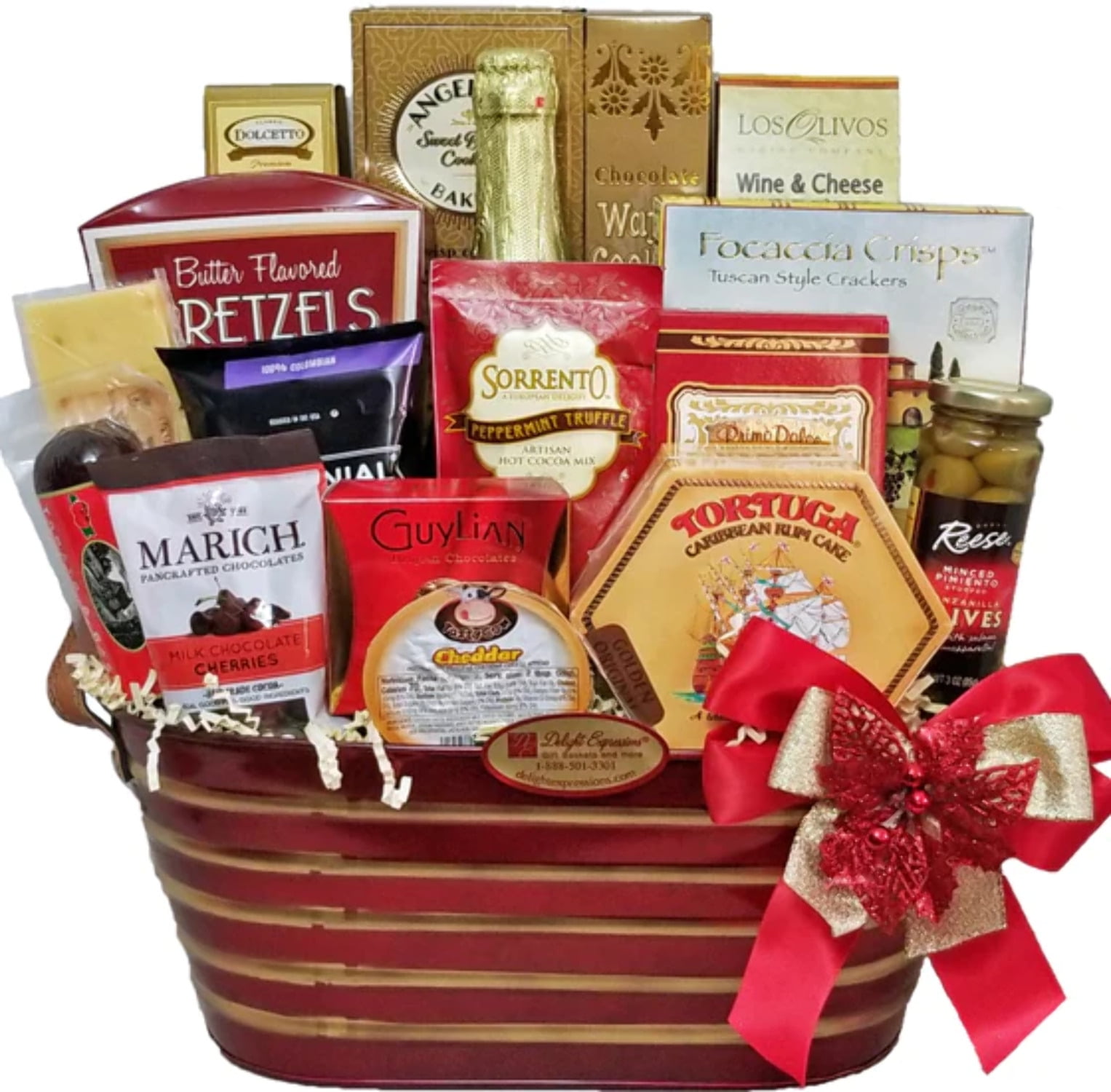 Christmas Cheer Holiday Gourmet Food Gift Basket 