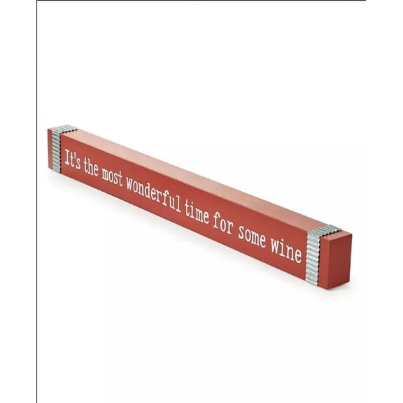 Christmas Cheer Its The Most Wonderful Time for Some Wine Red Table Block Decor