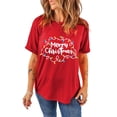 thumbnail image 1 of Christmas Cheer Red Merry Lights Print Crew Neck T-Shirt | [ZhiHiMeRi] | (US 4-6)S, 1 of 9
