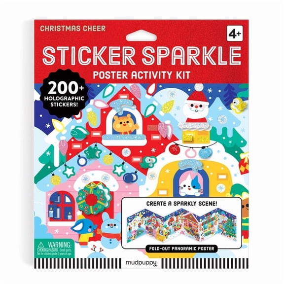 Christmas Cheer Sticker Sparkle Poster Activity Kit, (Hardcover)