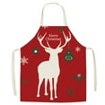 thumbnail image 1 of Christmas Chef Apron, Adjustable Cooking Bib with Festive Print for Men Women Holiday Baking Kitchen, 22x17.7 Inch, 1PC, 1 of 4