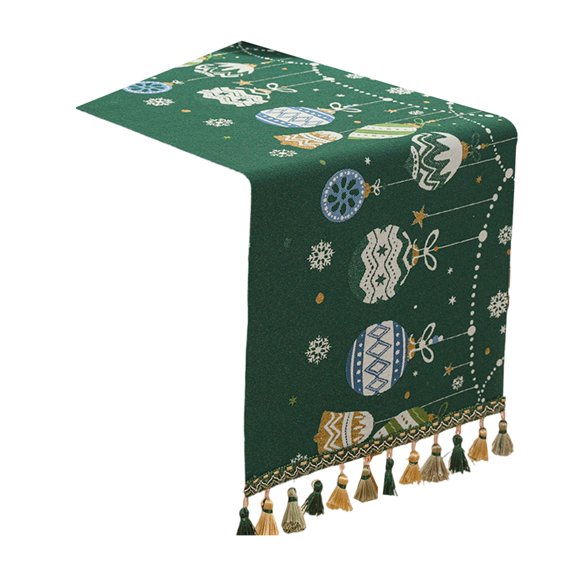 Christmas Chenilles Woven Table Runner with for Festive Dining Decor and Holiday Ideas