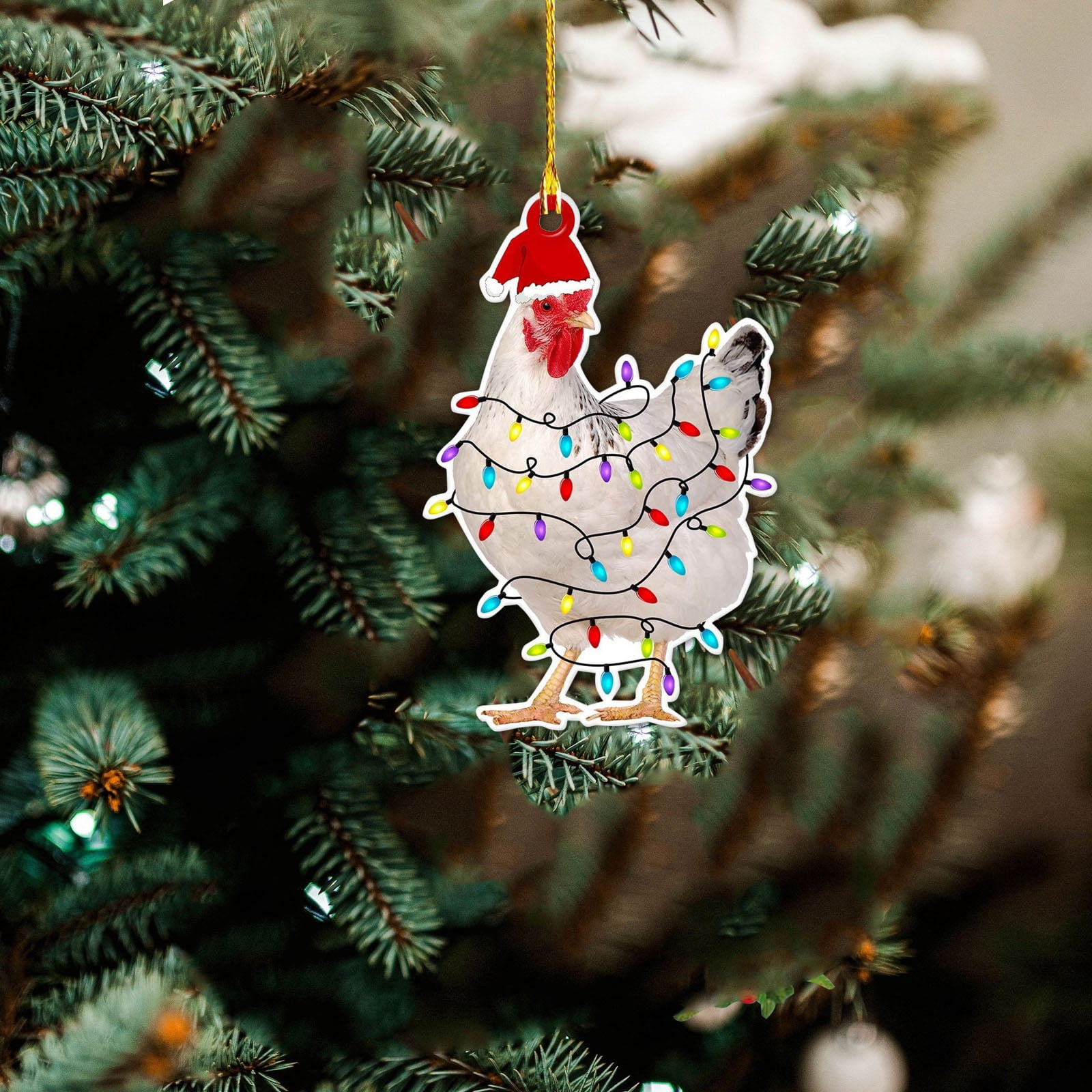 Christmas Chicken Car Hanging Christmas Tree Hanging Holiday Home 