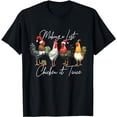 thumbnail image 1 of Christmas Chicken Lover Xmas Santa Hat Funny Farm Gift T-Shirt, 1 of 5