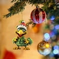 thumbnail image 1 of Christmas Chicken Ornaments, Hilarious Novelty Holiday Tree Decor with Comical Expressions, Acrylic Hanging Pendants for Gifts, Parties,Home Decor Christmas Decorations for Tree,Car Pendant (B), 1 of 8