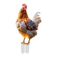 thumbnail image 1 of Christmas Chicken Yard Stake – Outdoor Garden Decoration for Christmas – Acrylic Chicken Ground Plug Ornament for Farm, Lawn, or Pathway Decor, 1 of 5