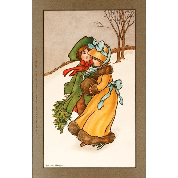 Christmas Children By Florence Hardy Poster Print By Mary Evanspeter & Dawn Cope Collection