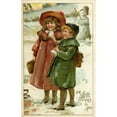 thumbnail image 1 of Christmas - Children In The Snow Poster Print By Mary Evans Picture Librarypeter & Dawn Cope Collection, 1 of 3