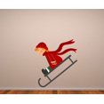 thumbnail image 1 of Christmas Children Sledding Wall Decal - Vinyl Sticker - Car Sticker - IDCOLOR006 - 25 Inches, 1 of 1