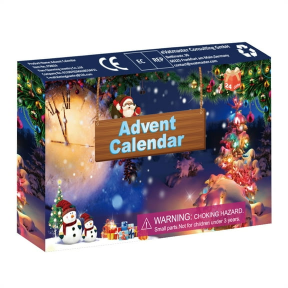 Christmas Children's Gift Mollusks Christmas 24 Digital Advent Countdown, Random Holiday Fun for Kids Christmas Advent Calendars for Kids,A