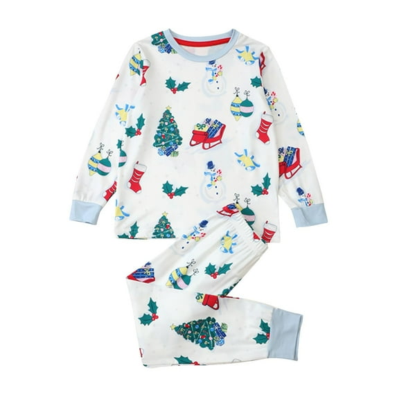 Christmas Children's Pyjamas Boys’ Pyjamas Long Sleeve Girl’s Two Piece Pyjamas Set Winter Sleepwear,Size 6Years