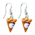 Christmas Chocolate Cake Resin 3D Earrings Light Earrings Beach