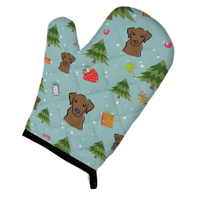 Christmas Chocolate Labrador Oven Mitt