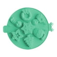 thumbnail image 1 of Christmas Chocolate Molds Silicone Candy Molds 7-line Christmas Tree Snowman Snowflake Santa Gift Box Reusable Non Stick Silicone Trays for Soap Clay Candle Ice Making Home Decorations, 1 of 8
