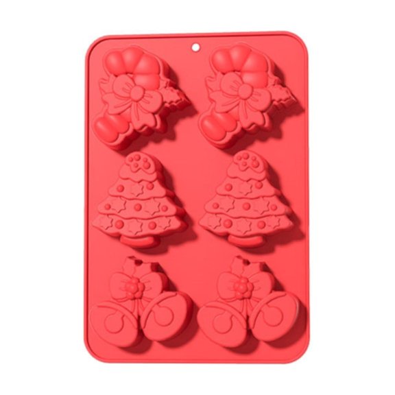 Christmas Chocolate Silicone Mold, Non-Stick Baking Pan for Holiday Candy Making, A