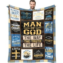 Christmas Christian Gifts for Men, Christian Gift Blanket 50x60, Religious Gifts for Men, Bible Gifts for Men, Catholic Gifts for Men, Birthday Spiritual Gift for Christian Men