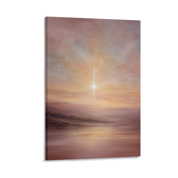 Christmas Christian Minimalist Wall Art Bethlehem Star Canvas Print, Nativity Scene Poster. Art Poster Canvas Painting Decor Wall Print Photo Gifts Home Modern Decorative Posters 24x36inch(60x90cm)