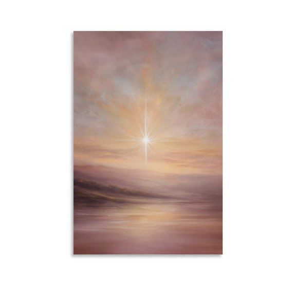 Christmas Christian Minimalist Wall Art Bethlehem Star Canvas Print, Nativity Scene Poster. Picture Print Canvas Poster Wall Paint Art Posters Decor Modern Home Artworks Gift 12x18inch(30x45cm)
