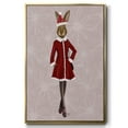thumbnail image 1 of Christmas Christmas Fashion Bunny - Framed Gallery Wrapped Holiday Canvas - 17 x 25 - Gold Frame, 1 of 8