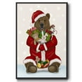 thumbnail image 1 of Christmas Christmas Present Bear Hug - Framed Gallery Wrapped Holiday Canvas - 27 x 41 - Black Frame, 1 of 8