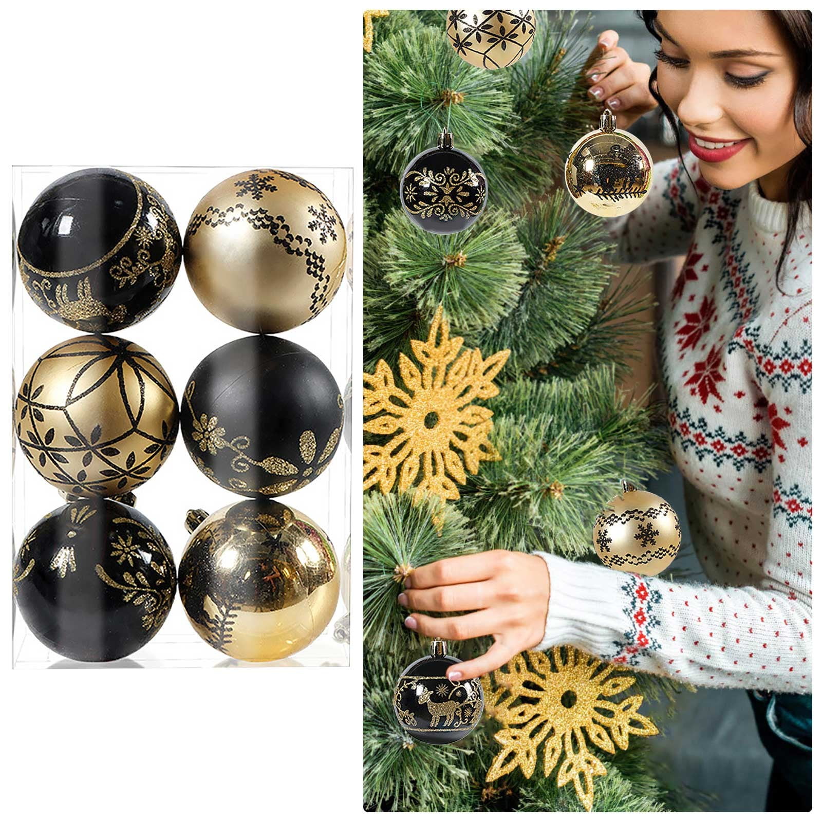 Christmas Christmas Tree Ornaments Ornaments Ball 6PC Christmas