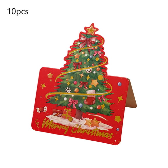 Christmas Christmas Tree Stamping Greeting Cards Flower Shop Baking Gift Giving Small Cards Message Cards